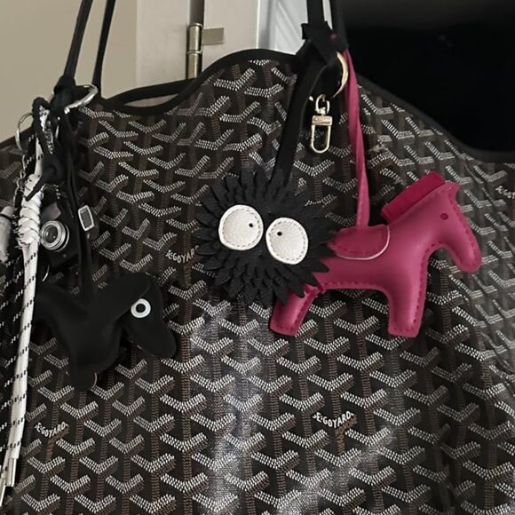 Black Briquette Bag Charm, Fashion Bag Charm for Purse Handbags Bag Accessories - Picture 5 of 10